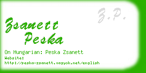 zsanett peska business card